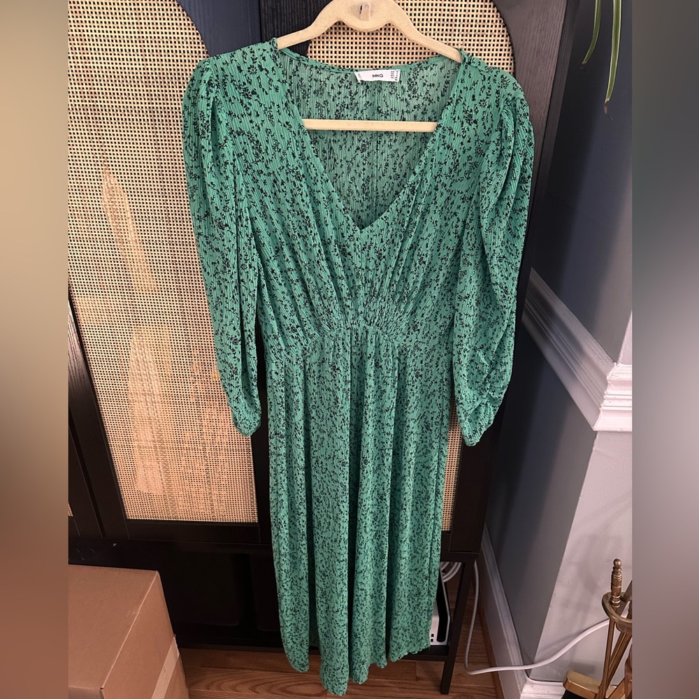 Mango Green Dress Size Medium